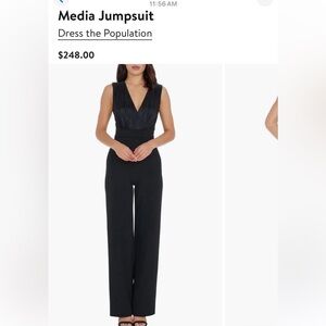 Dress the Population Midnight Black Jumpsuit
